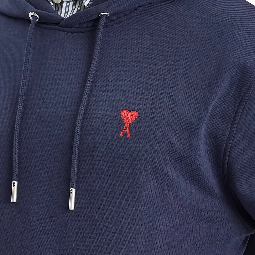 AMI Paris Men's Ami De Coeur Hoodie Night Blue
